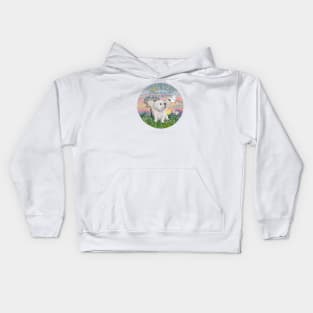 Maltese Angel in Rainbow Bridge Original Kids Hoodie